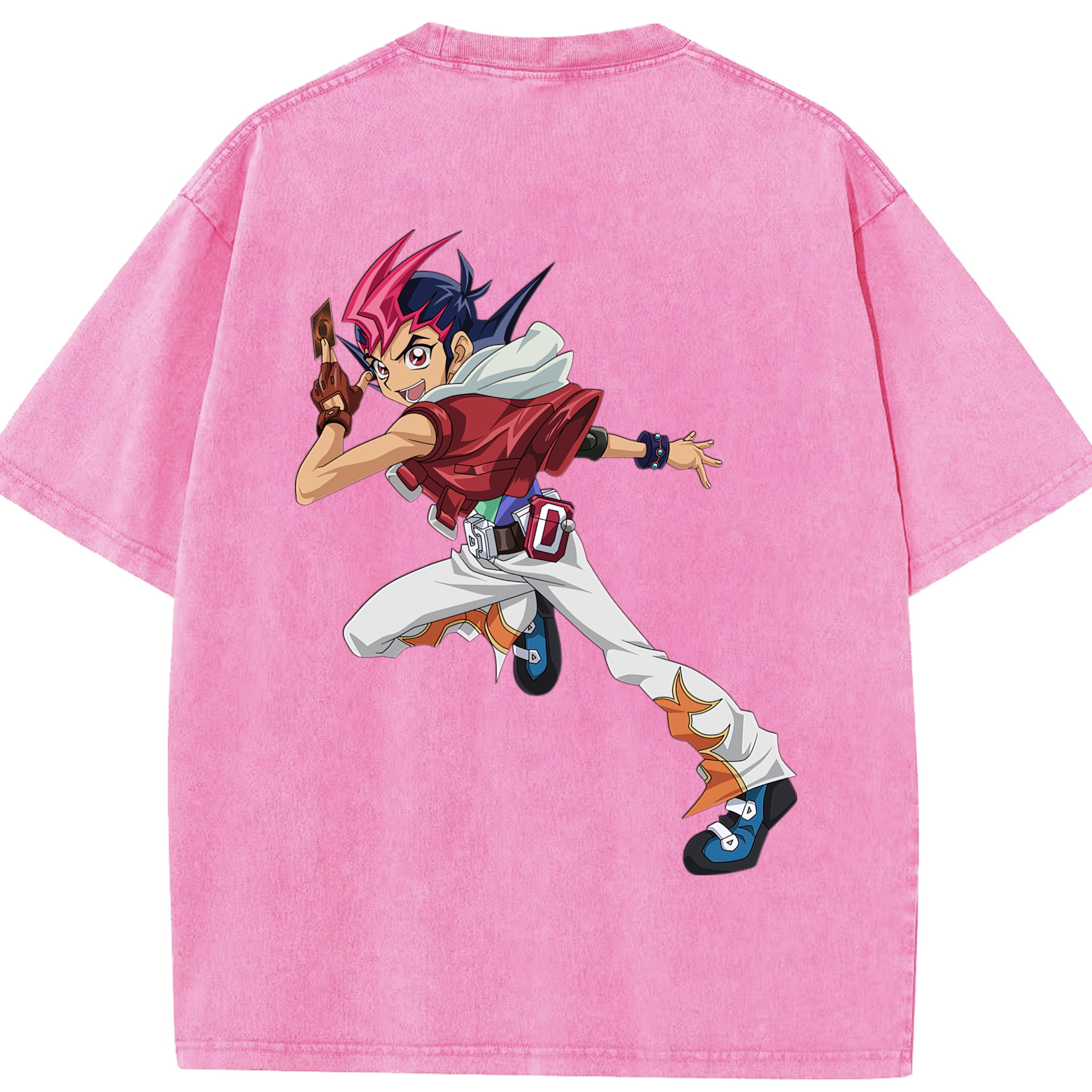 （画像用） 遊☆戯☆王 Yu-Gi-Oh! 綿100% ヴィンテージ風 半袖Tシャツ（背面プリント）